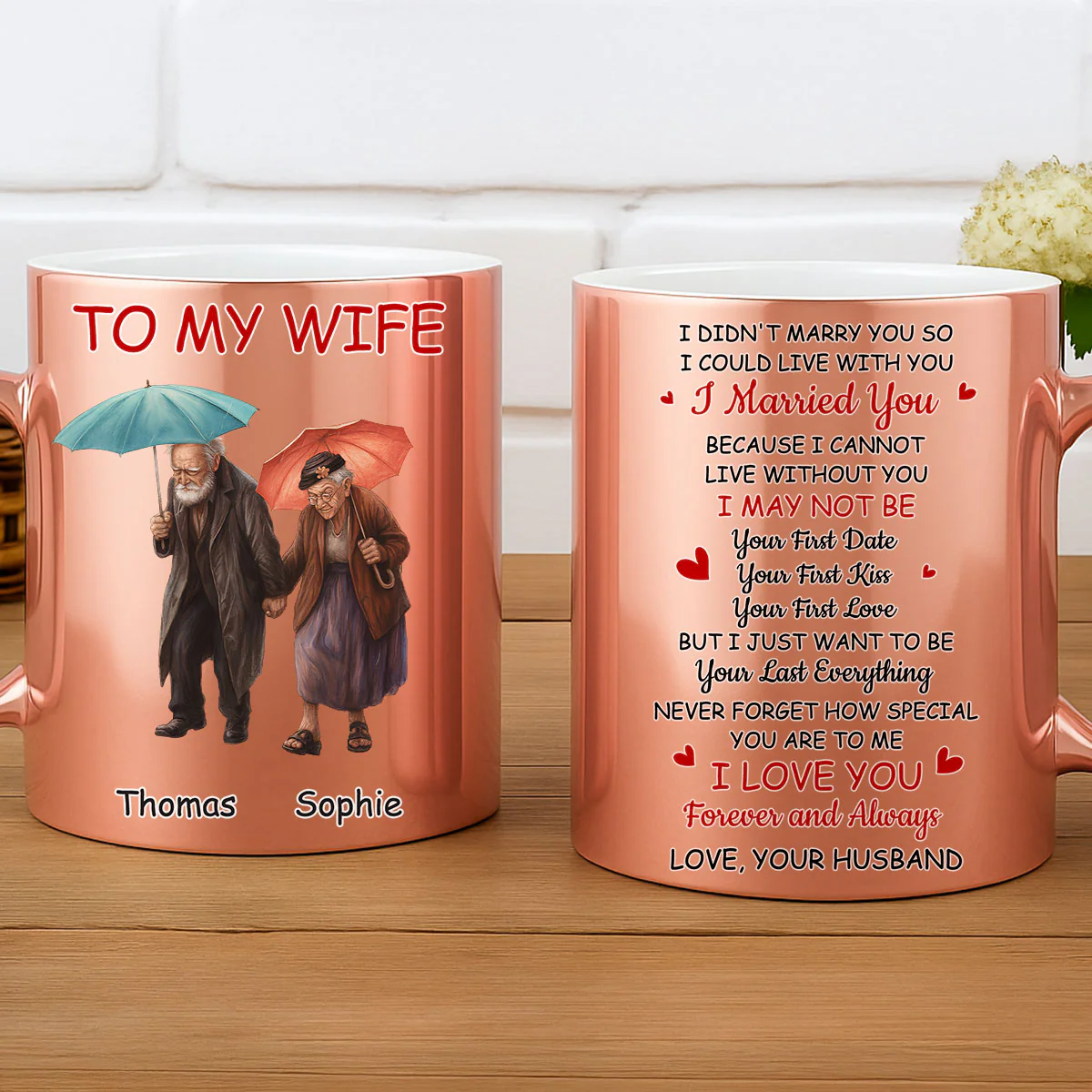 My Wife My Always - Personalized Custom Metallic Mug - Image 2