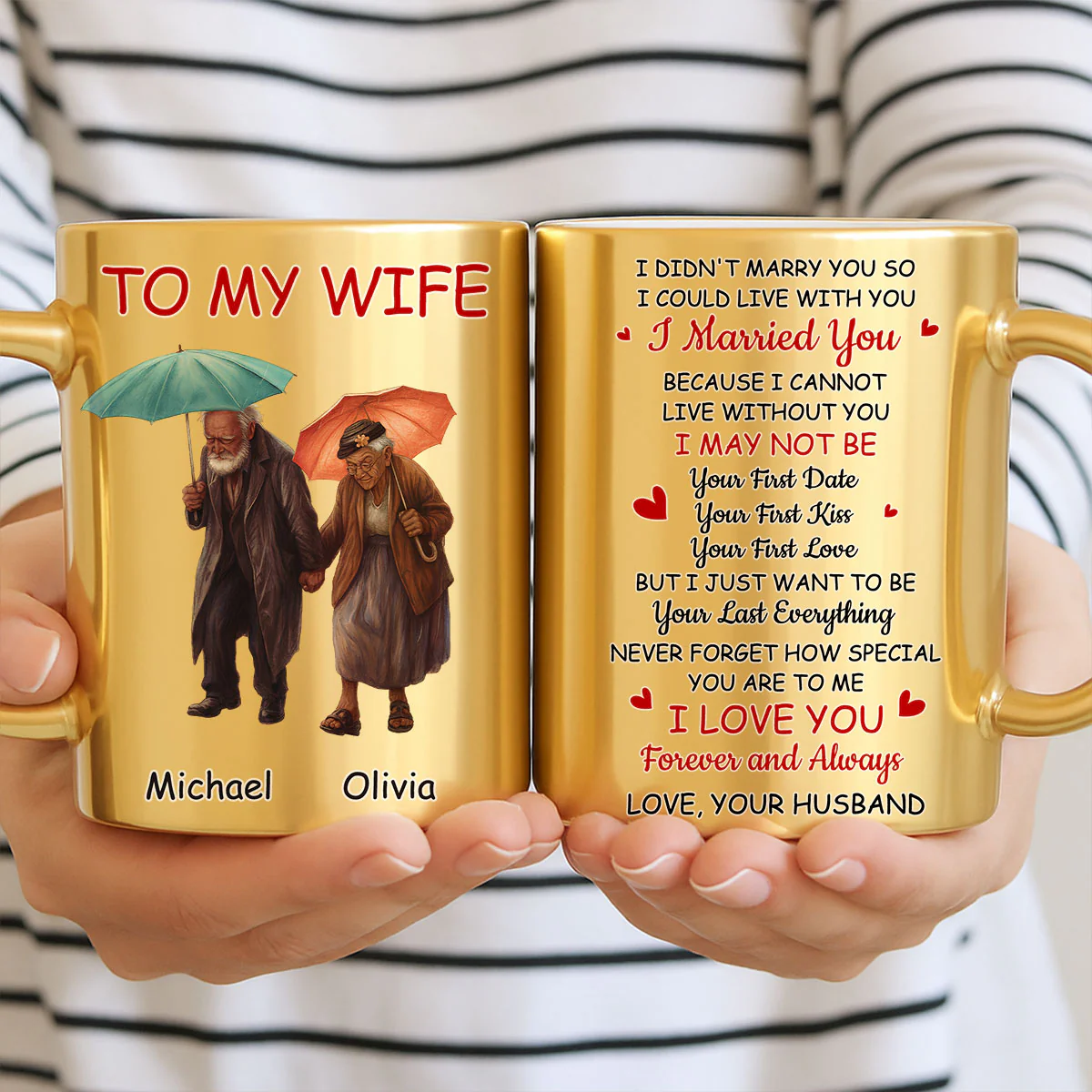 My Wife My Always - Personalized Custom Metallic Mug - Image 3