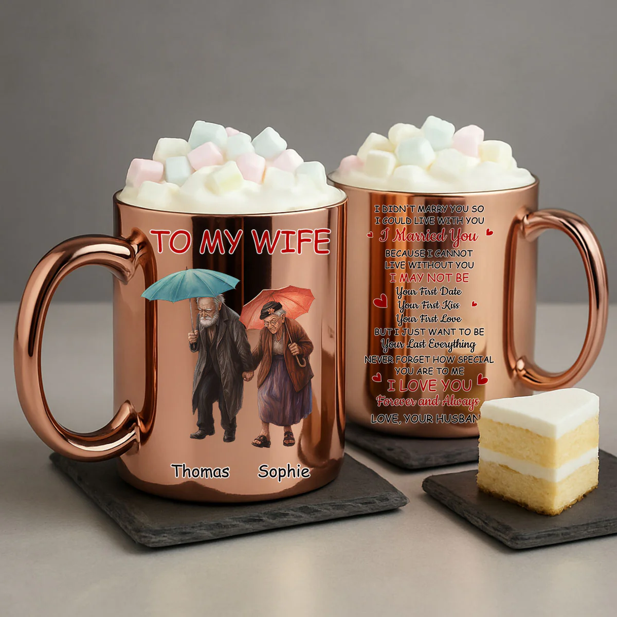My Wife My Always - Personalized Custom Metallic Mug - Image 4