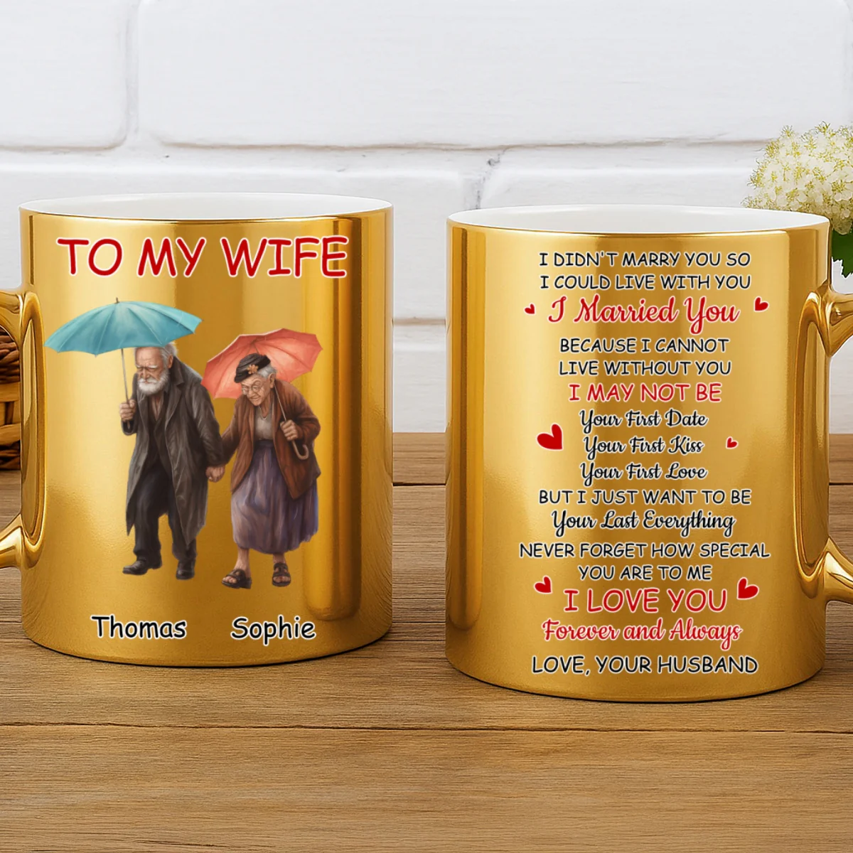 My Wife My Always - Personalized Custom Metallic Mug - Image 6