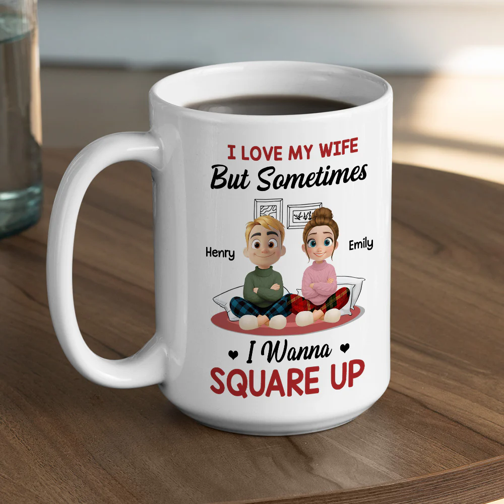 My Wife My Beautiful Headache - Personalized Custom Coffee Mug - Image 5