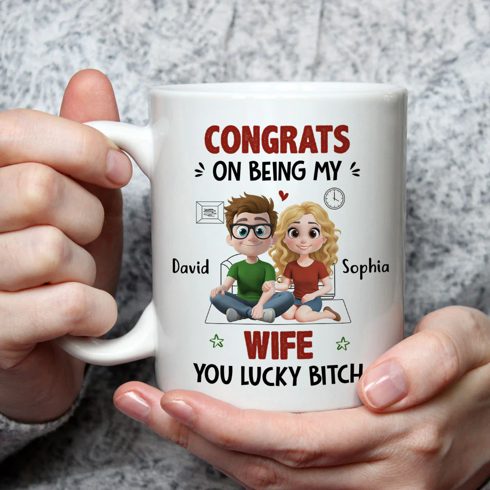 My Wife Won The Jackpot - Personalized Custom Coffee Mug - Image 2