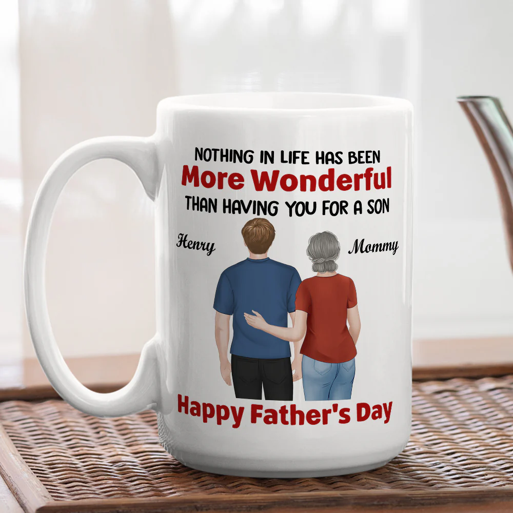My Wonderful Son - Personalized Custom Coffee Mug - Image 3