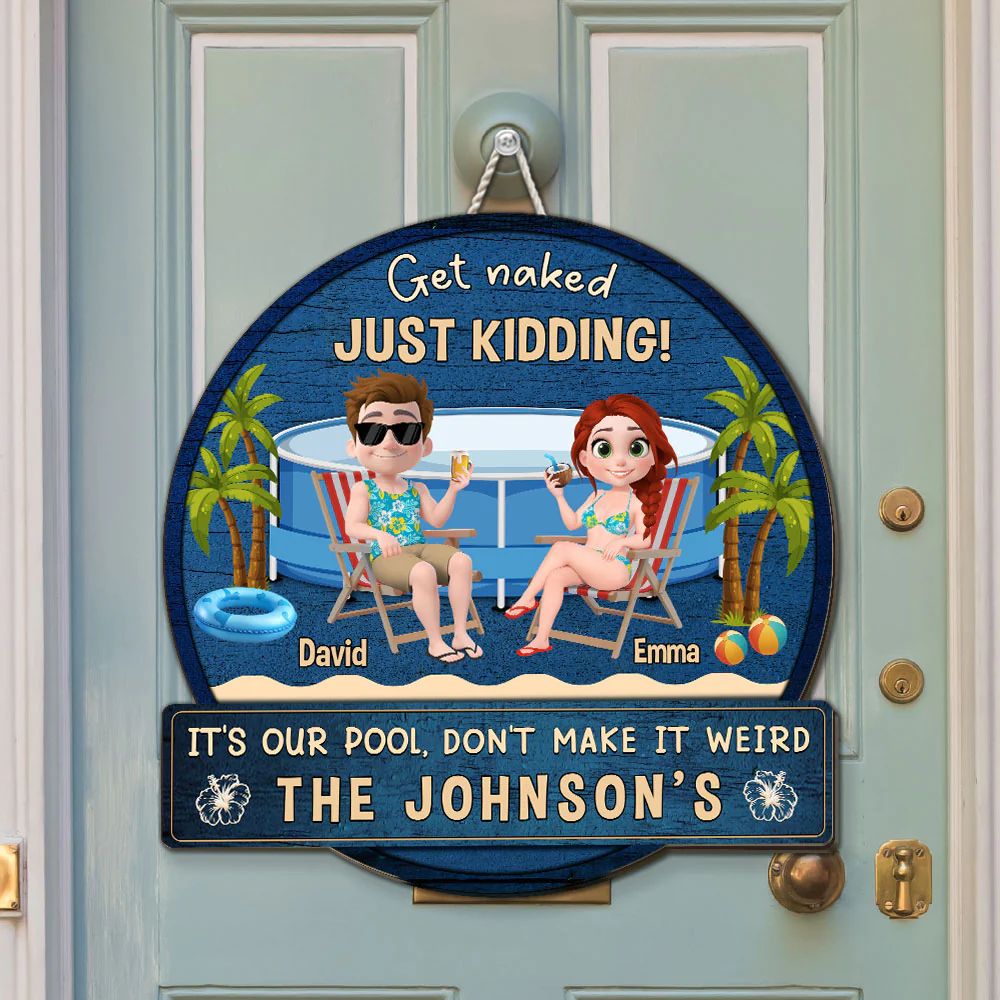 Naked Jokes Only Jokes Here - Personalized Custom Wood Sign - Image 4