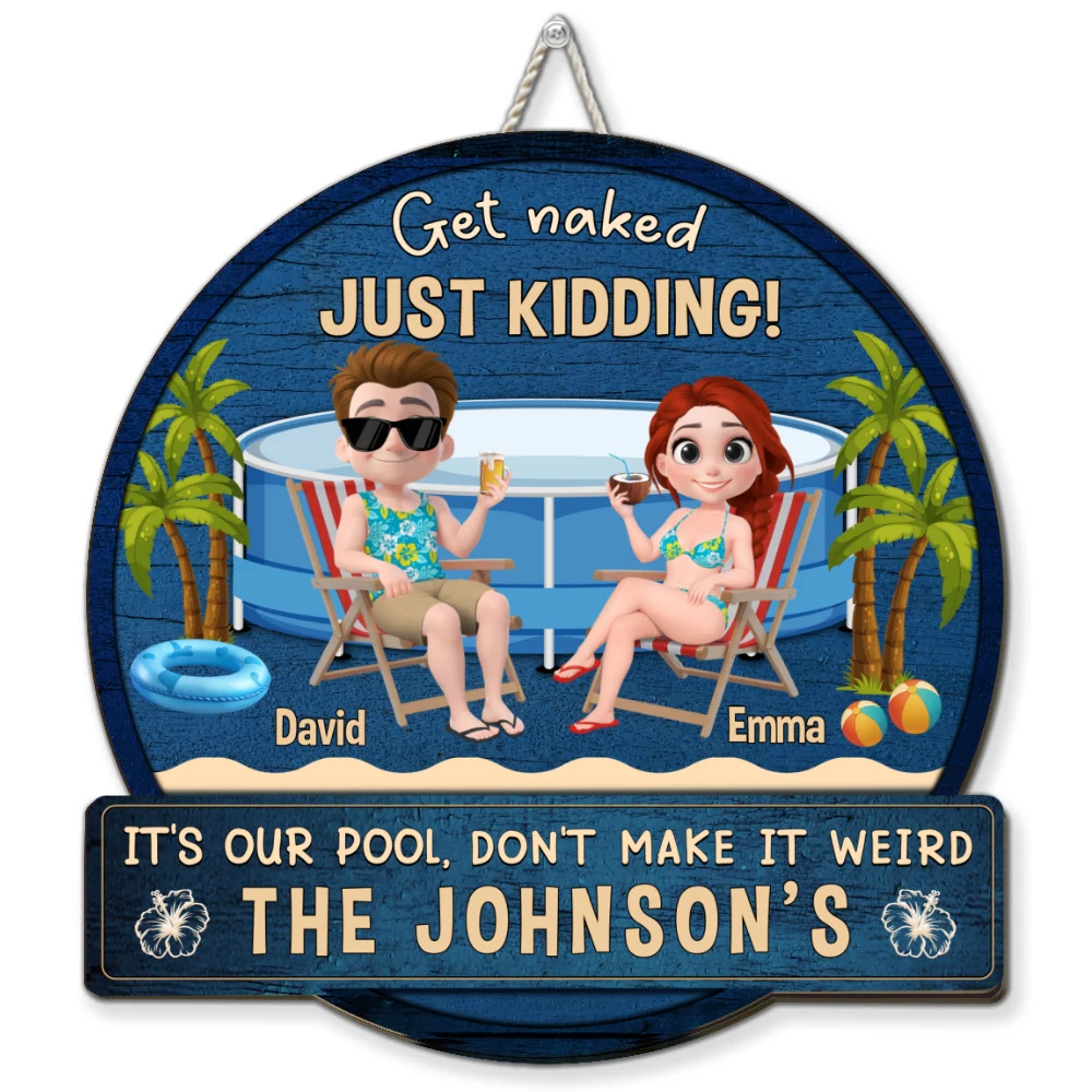 Naked Jokes Only Jokes Here - Personalized Custom Wood Sign - Image 5