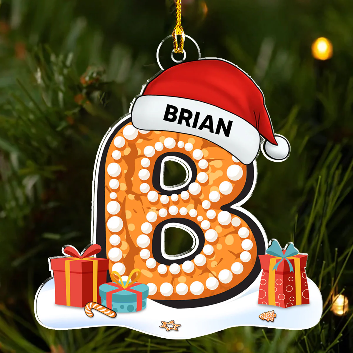 Name And Letter - Personalized Custom Acrylic Ornament - Image 3