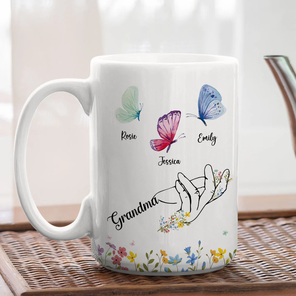 Nana Butterflies - Personalized Custom Coffee Mug - Image 7