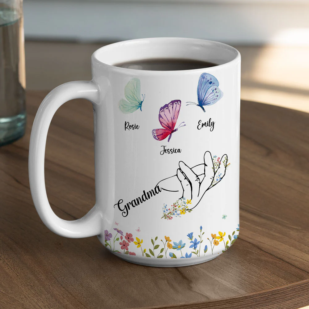 Nana Butterflies - Personalized Custom Coffee Mug - Image 8