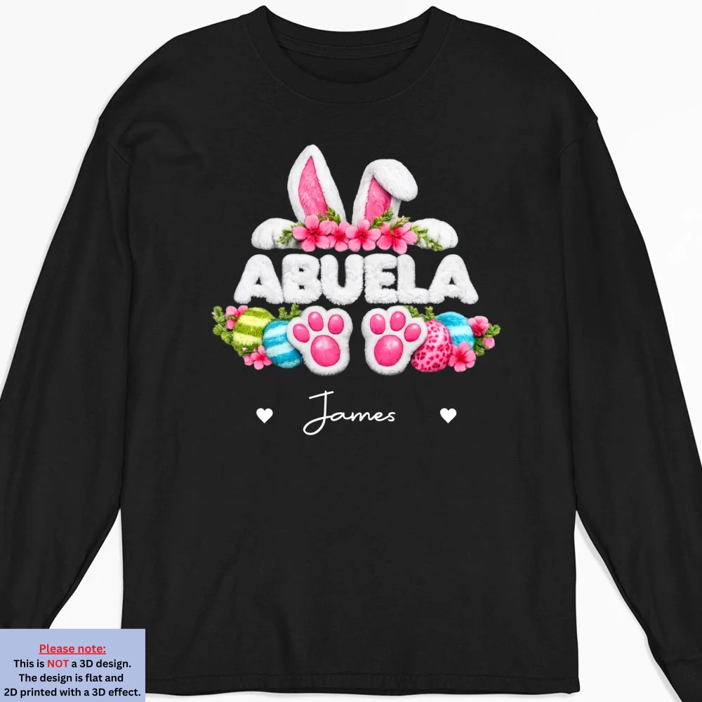Nana Easter Bunny - Personalized Custom 3D Effect Shirt - Image 10