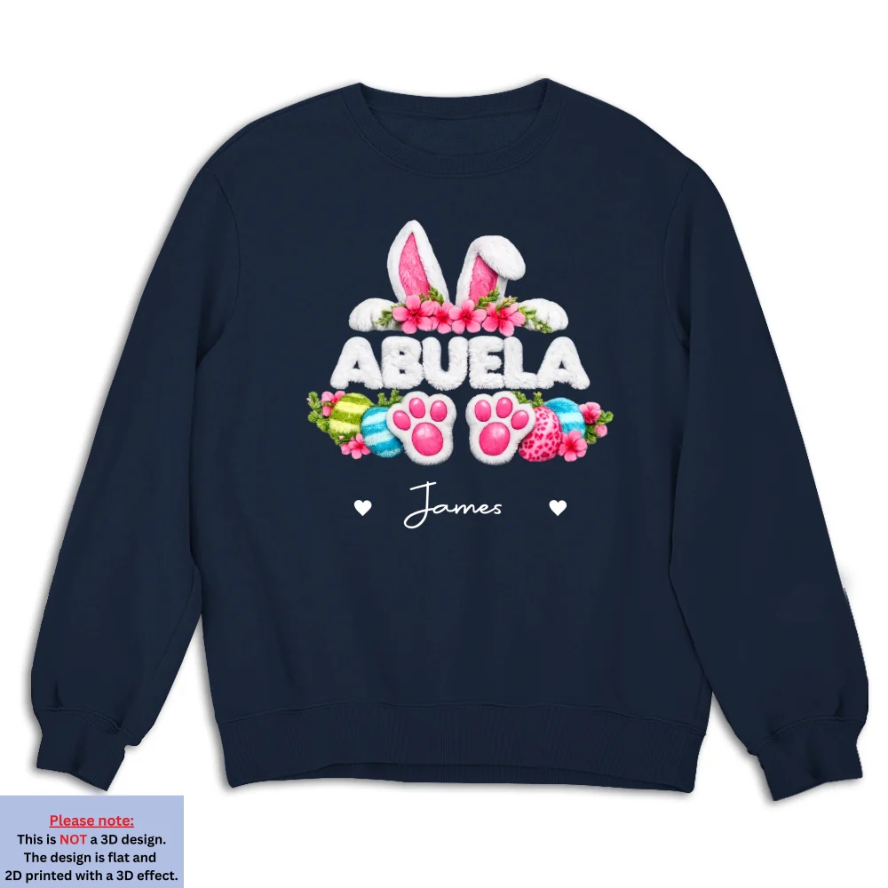 Nana Easter Bunny - Personalized Custom 3D Effect Shirt - Image 15