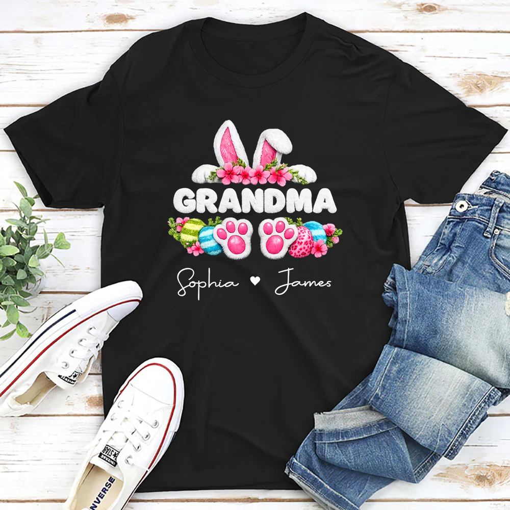 Nana Easter Bunny - Personalized Custom 3D Effect Shirt - Image 3