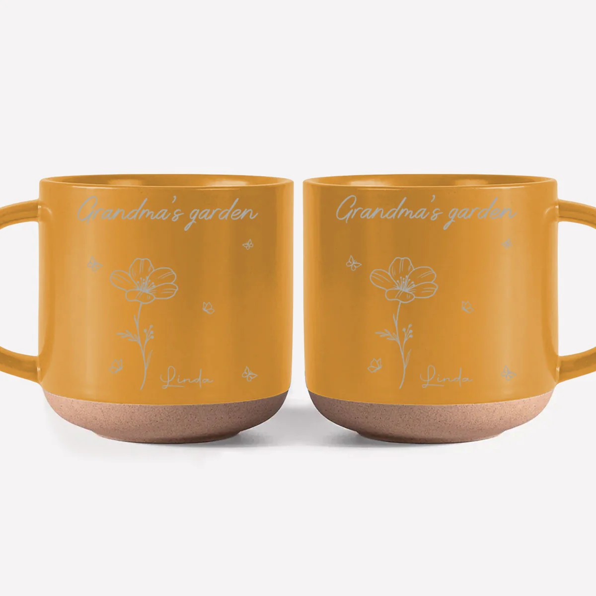 Nana Garden - Personalized Custom Engraved Pottery Mug - Image 8