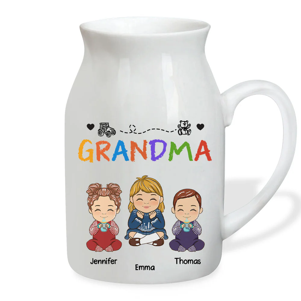 Nana Papa Mommy Daddy - Personalized Custom Home Decor Flower Vase