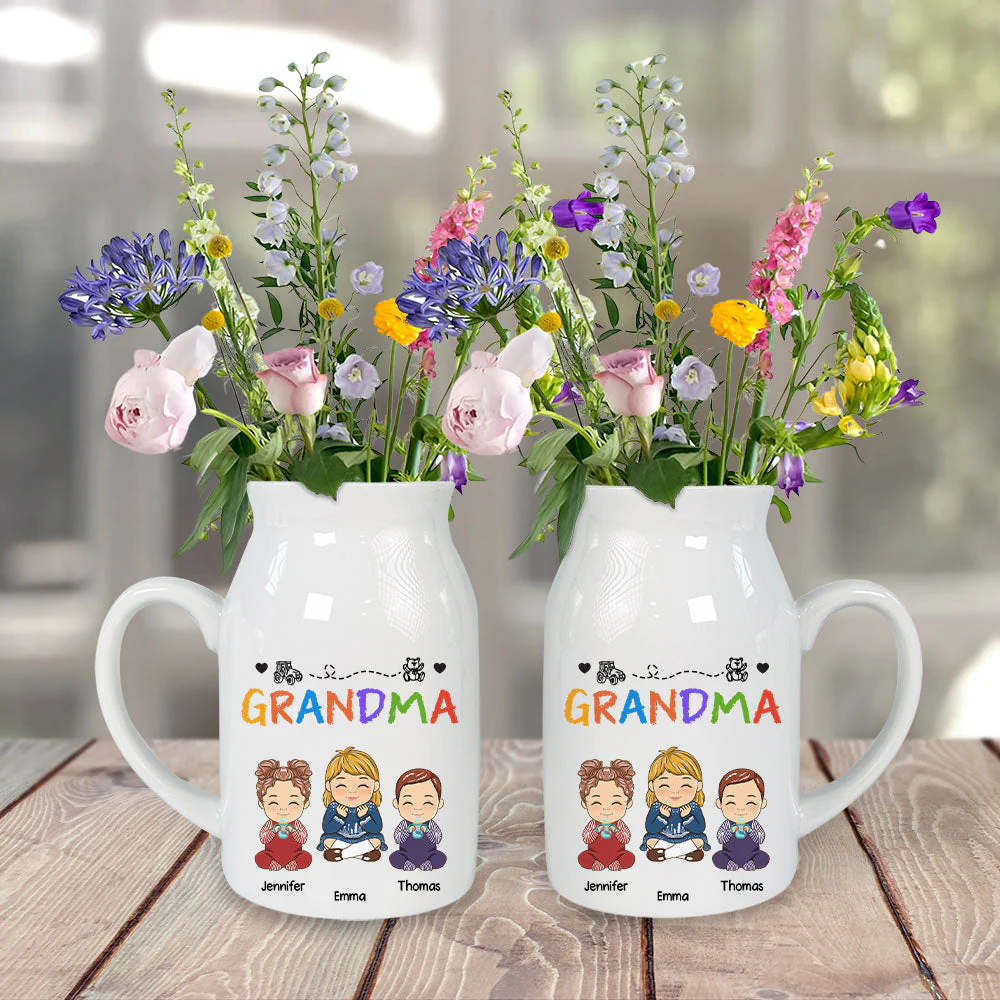 Nana Papa Mommy Daddy - Personalized Custom Home Decor Flower Vase - Image 2