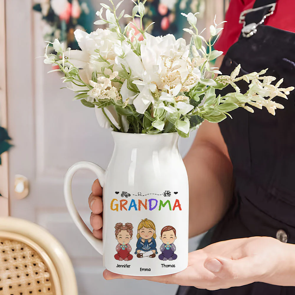 Nana Papa Mommy Daddy - Personalized Custom Home Decor Flower Vase - Image 3