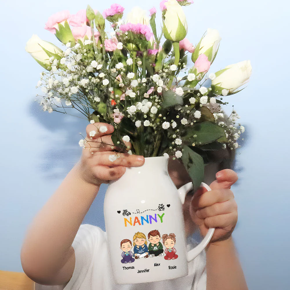 Nana Papa Mommy Daddy - Personalized Custom Home Decor Flower Vase - Image 4