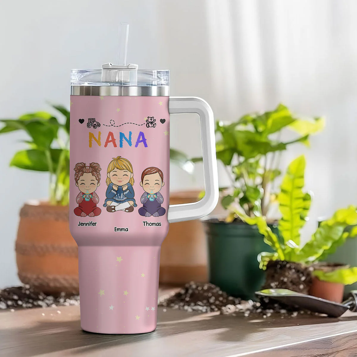 Nana Papa Mommy Daddy - Personalized Custom 40 Oz Tumbler - Image 3