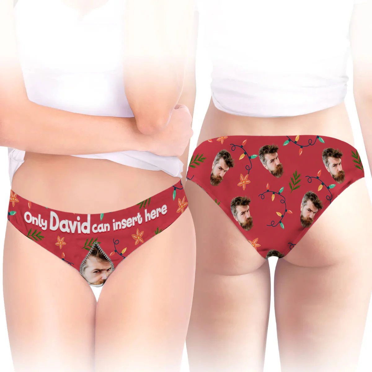 Naughty Christmas - Personalized Women Briefs - Image 4