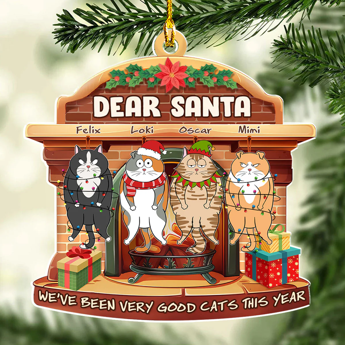 Naughty List - Personalized Custom Acrylic Ornament - Image 4