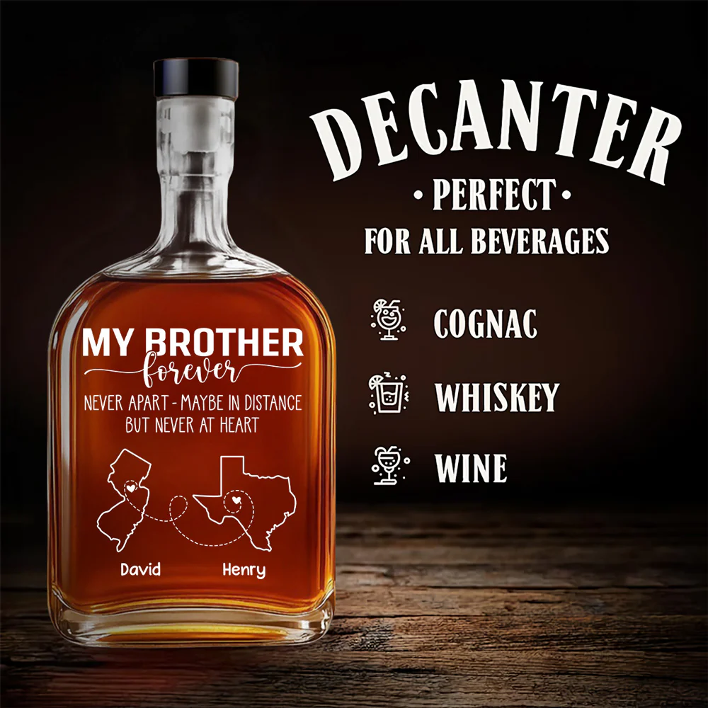 Never Apart - Personalized Custom Spirits Decanter - Image 4