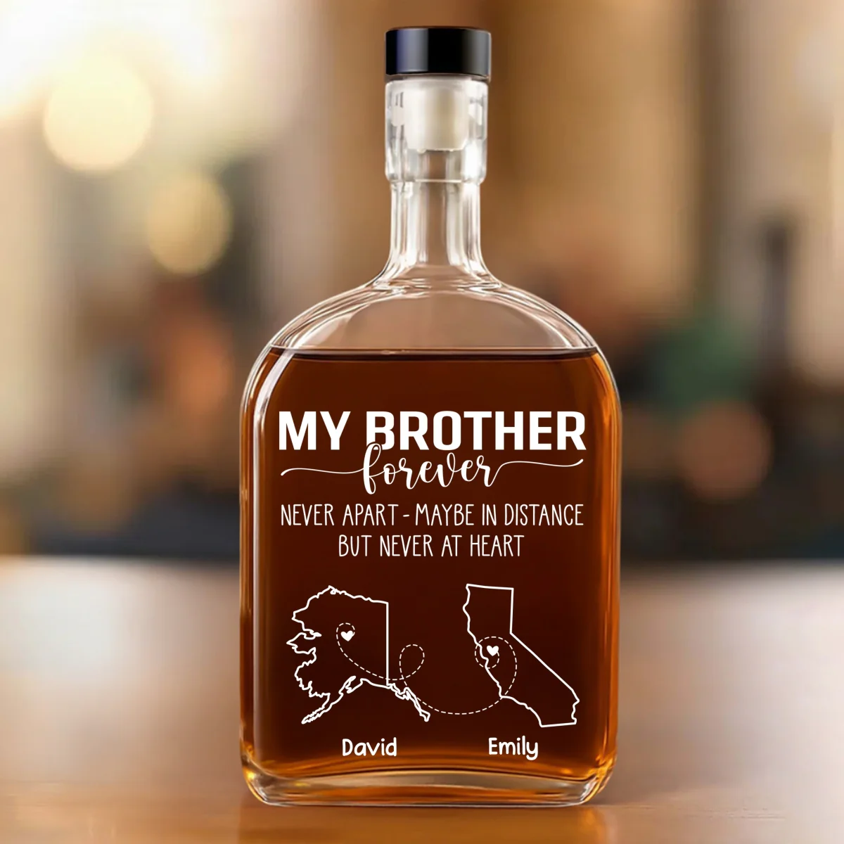 Never Apart - Personalized Custom Spirits Decanter - Image 7