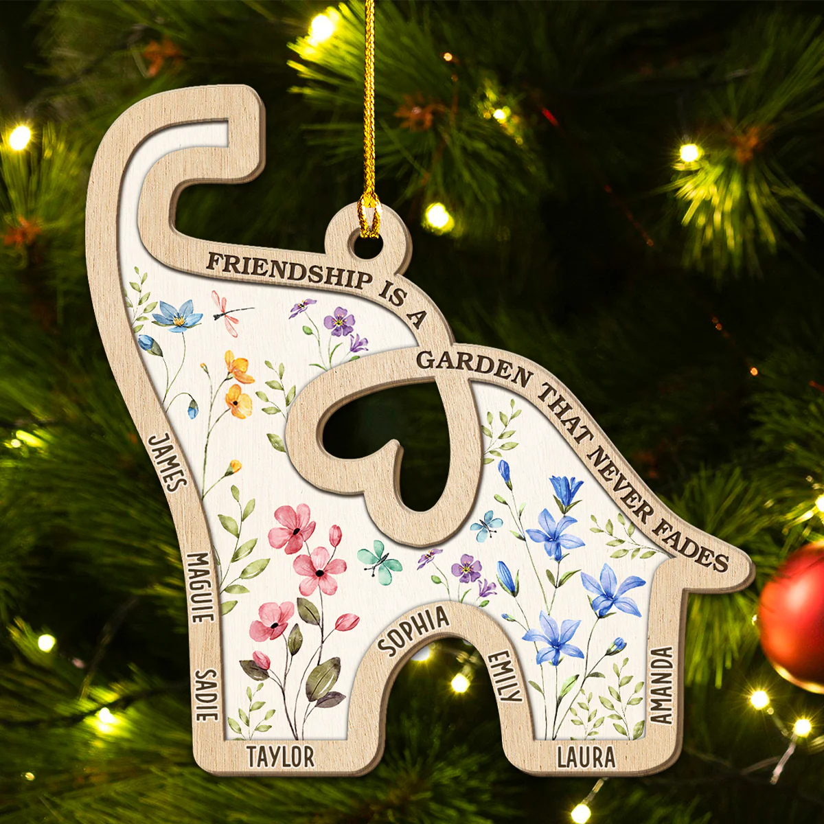 Never Faded Garden - Personalized Custom Wood Ornament - Image 5