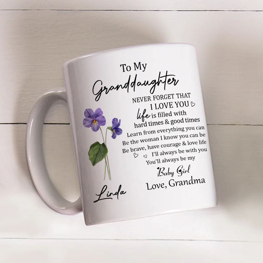 Never Forget Granddaughter - Personalized Custom Coffee Mug - Image 6