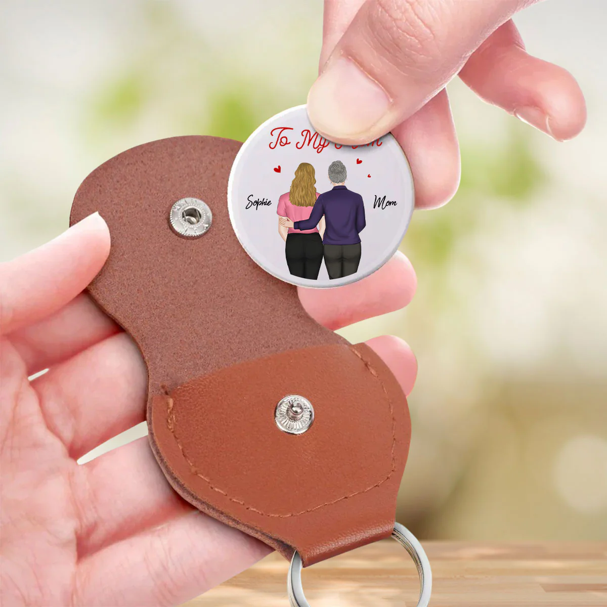 Never Forget I Love You Mom - Personalized Custom Pocket Hug - Image 3