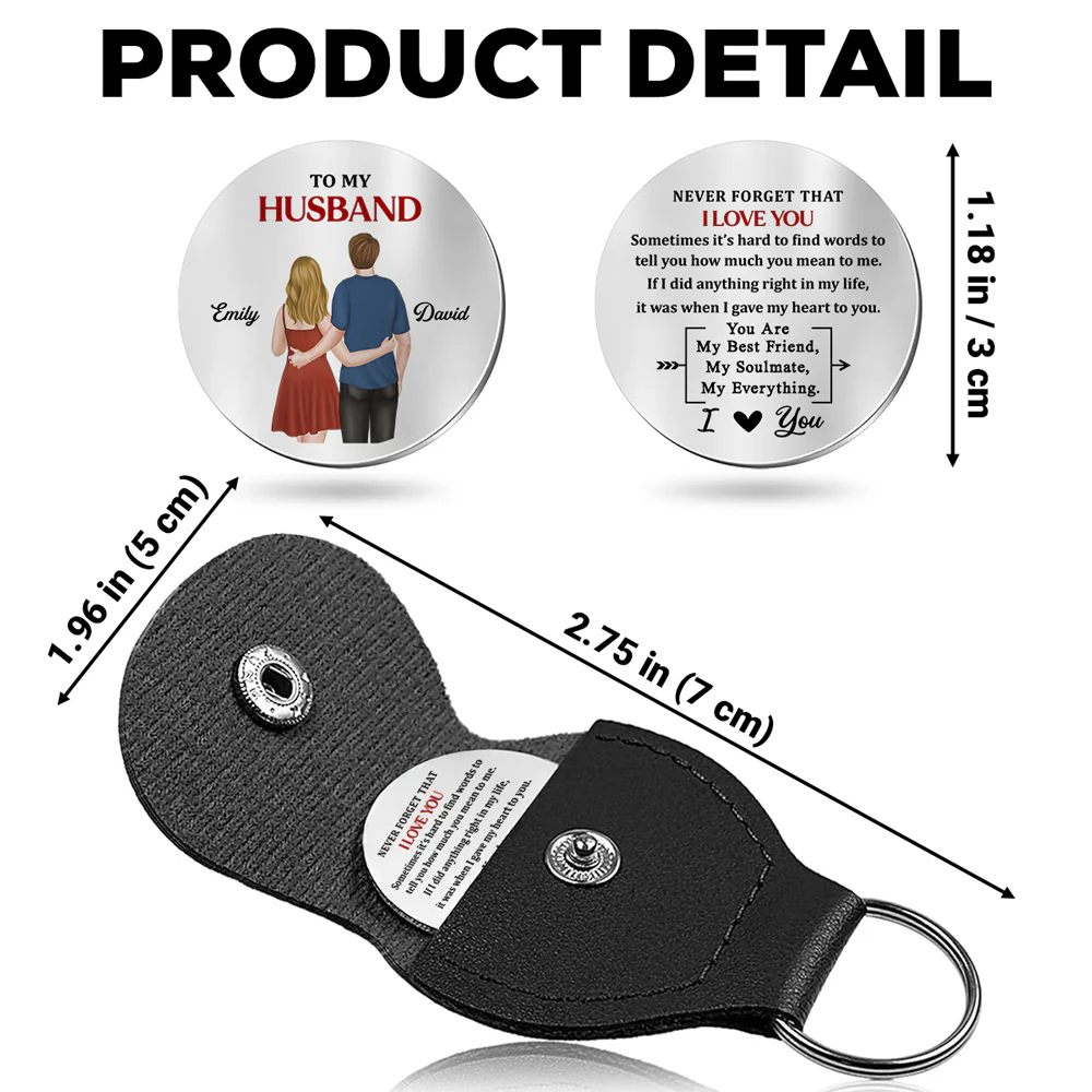 Never Forget That I Love You - Personalized Custom Pocket Hug - Image 5
