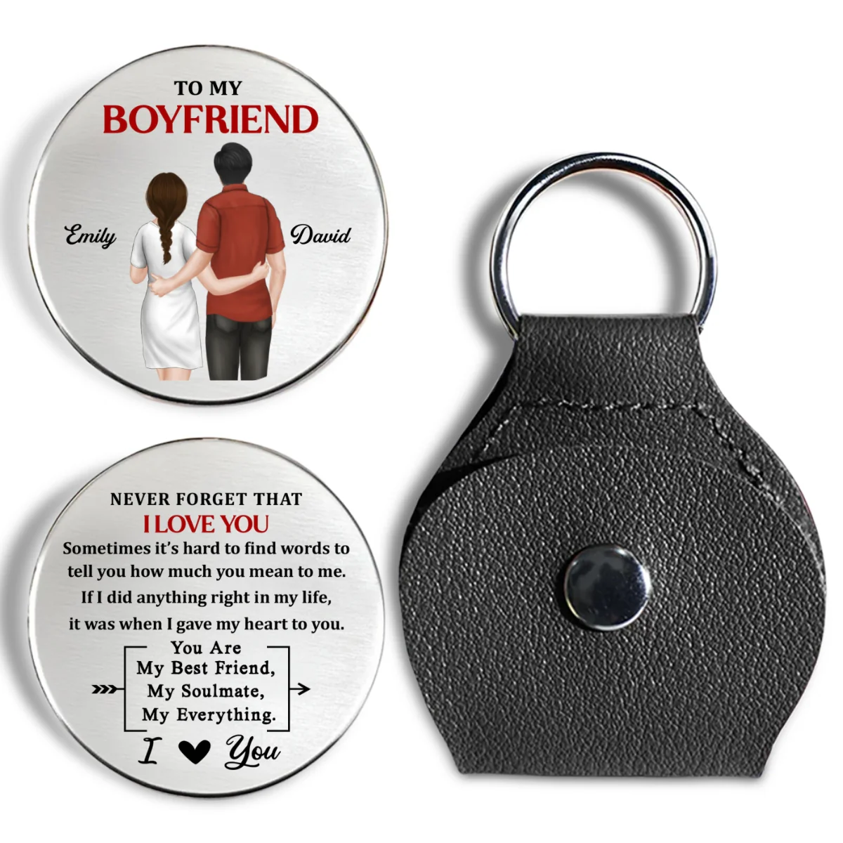 Never Forget That I Love You - Personalized Custom Pocket Hug - Image 6