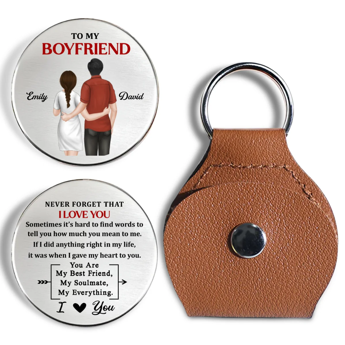 Never Forget That I Love You - Personalized Custom Pocket Hug - Image 7