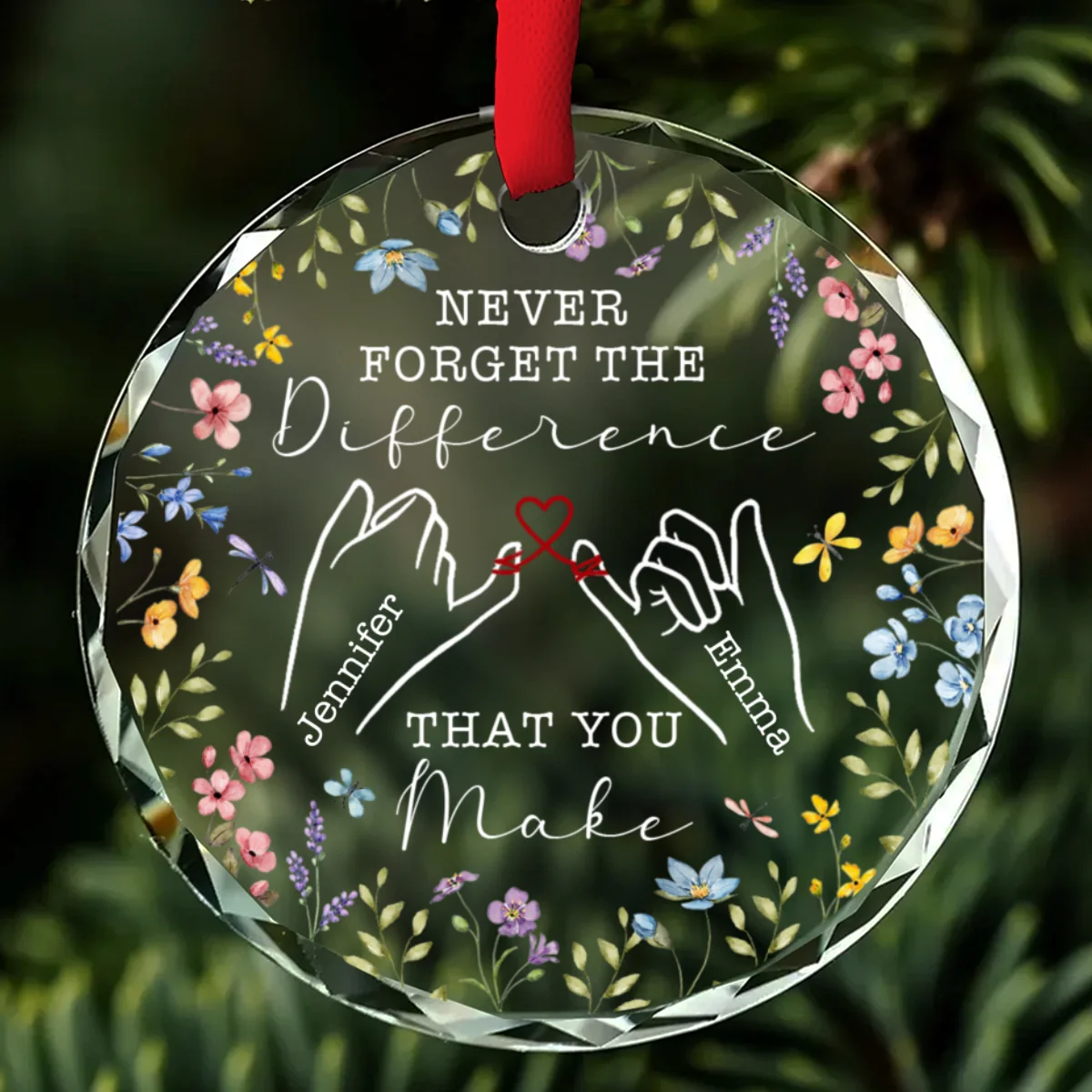 Never Forget Your Awesomeness - Personalized Custom Glass Ornament - Image 7