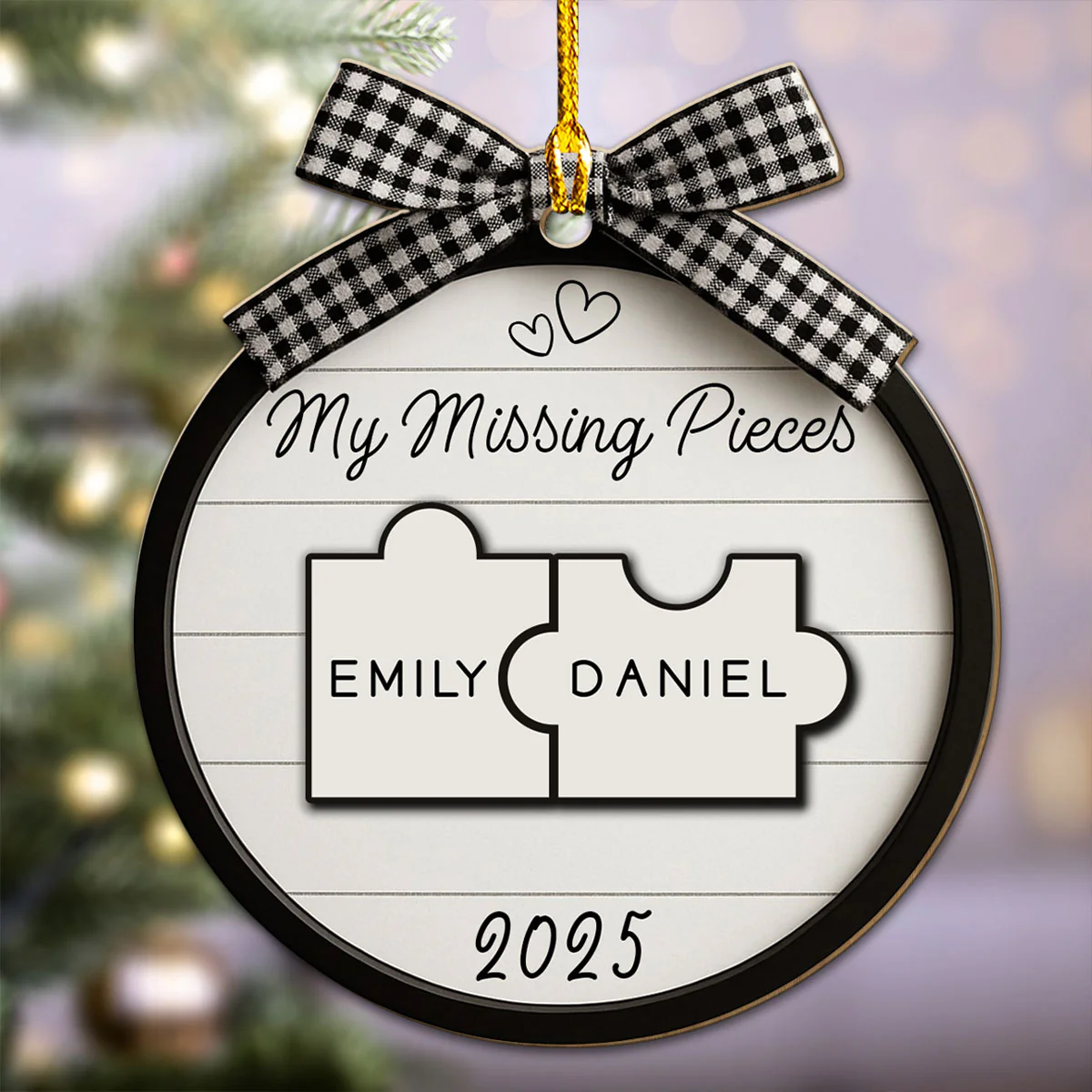 Never Gone From My Heart - Personalized Custom 3D Effect Wood Ornament