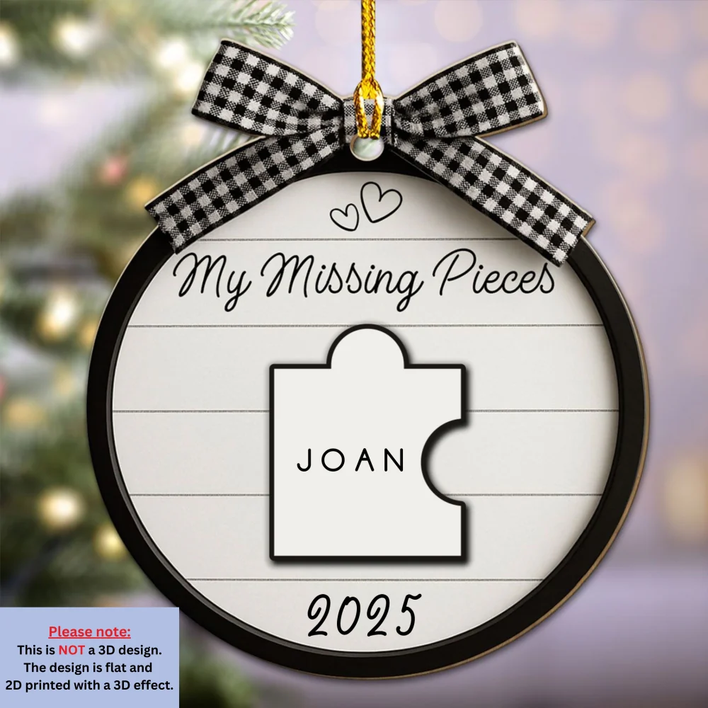 Never Gone From My Heart - Personalized Custom 3D Effect Wood Ornament - Image 5
