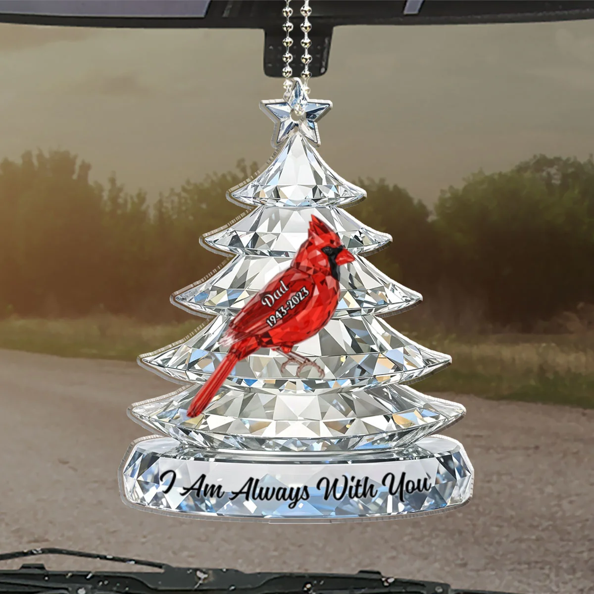 Never Leave Your Side - Personalized Custom 3D Effect Car Ornament - Image 5