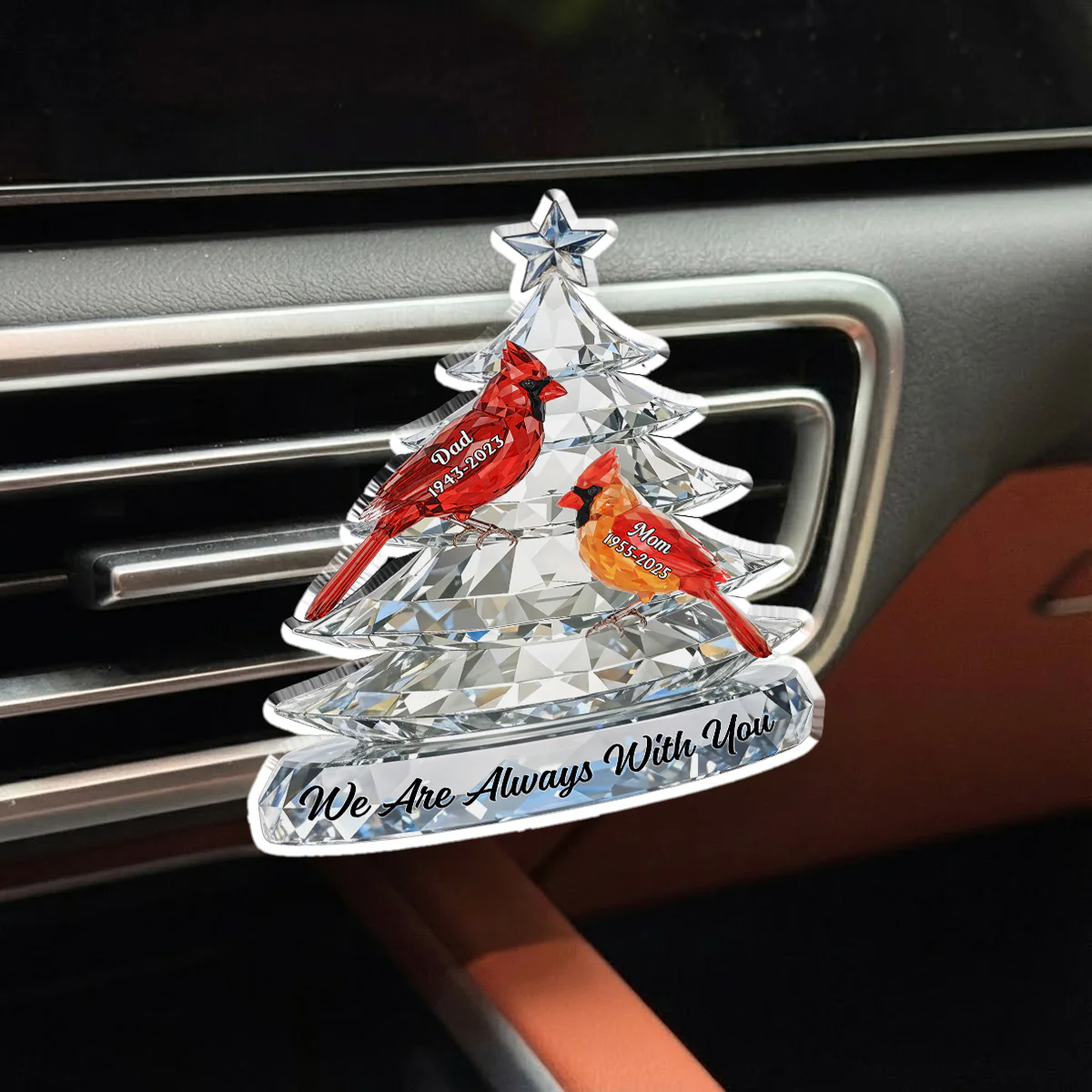 Never Leave Your Side - Personalized Custom 3D Effect Car Vent Clip - Image 3