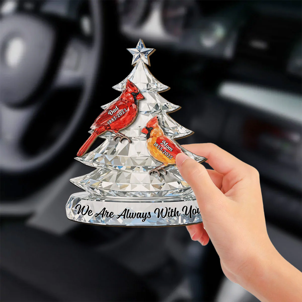 Never Leave Your Side - Personalized Custom 3D Effect Car Visor Clip - Image 2