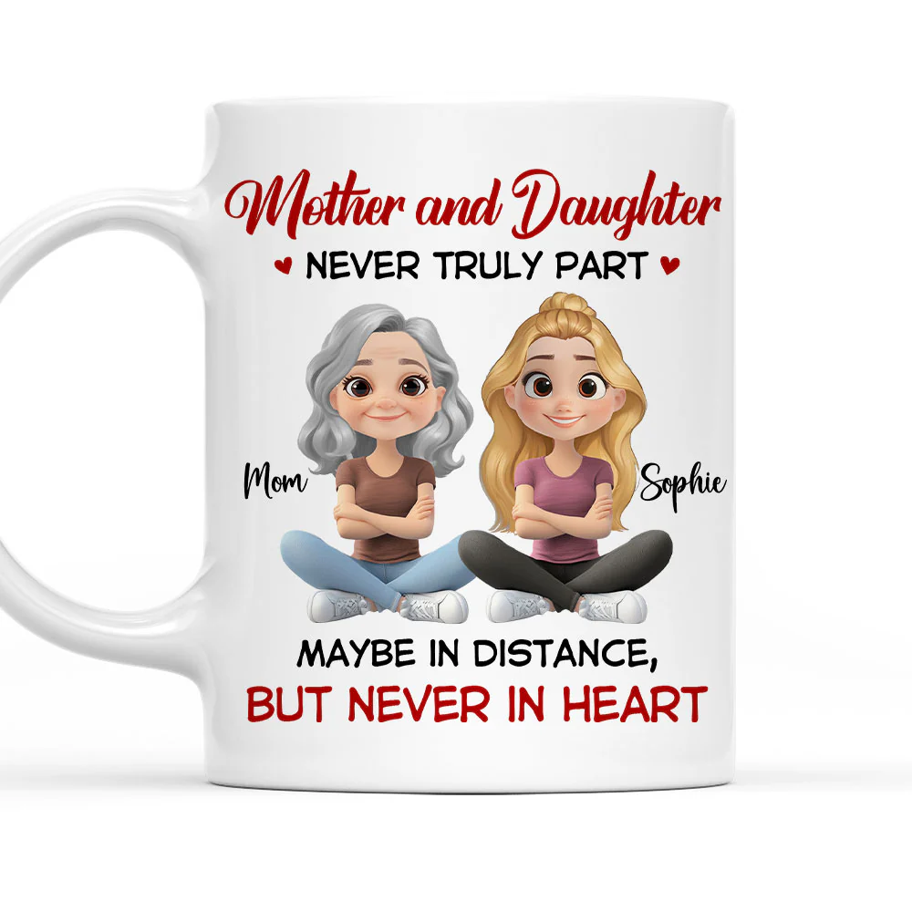 Never Truly Part - Personalized Custom Coffee Mug