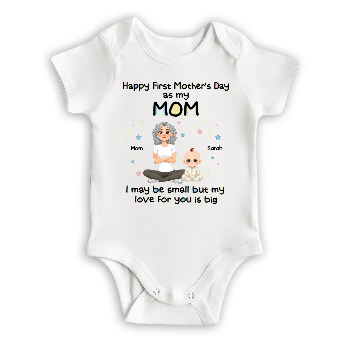New Mom Love - Personalized Custom Baby Onesie - Image 6