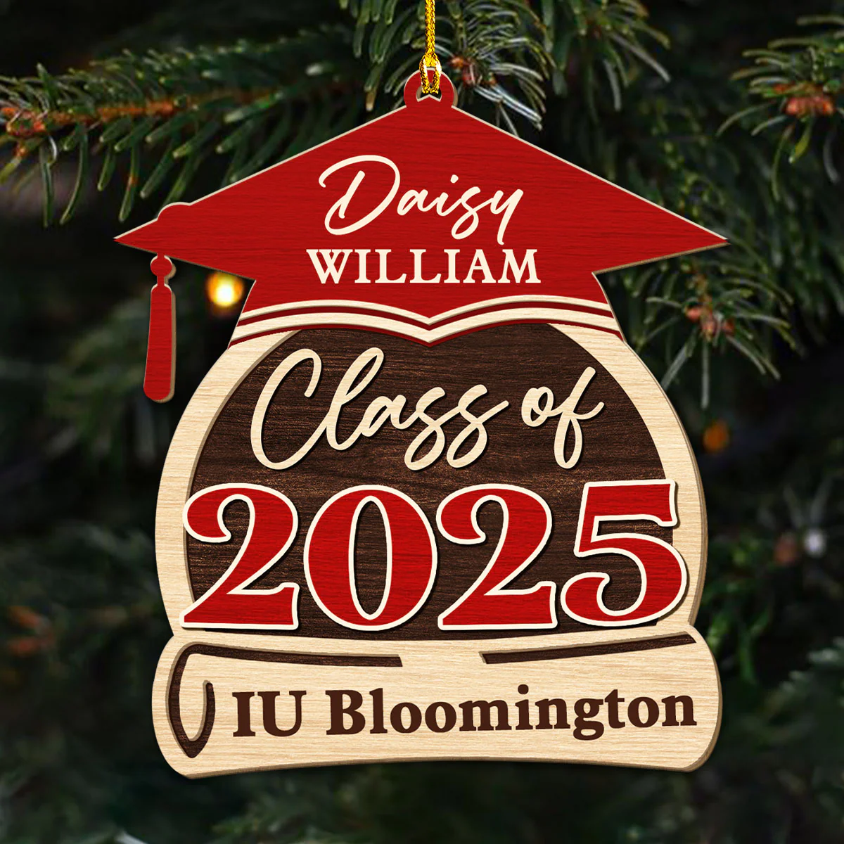 Next Chapter Starts Now - Personalized Custom Wood Ornament - Image 2