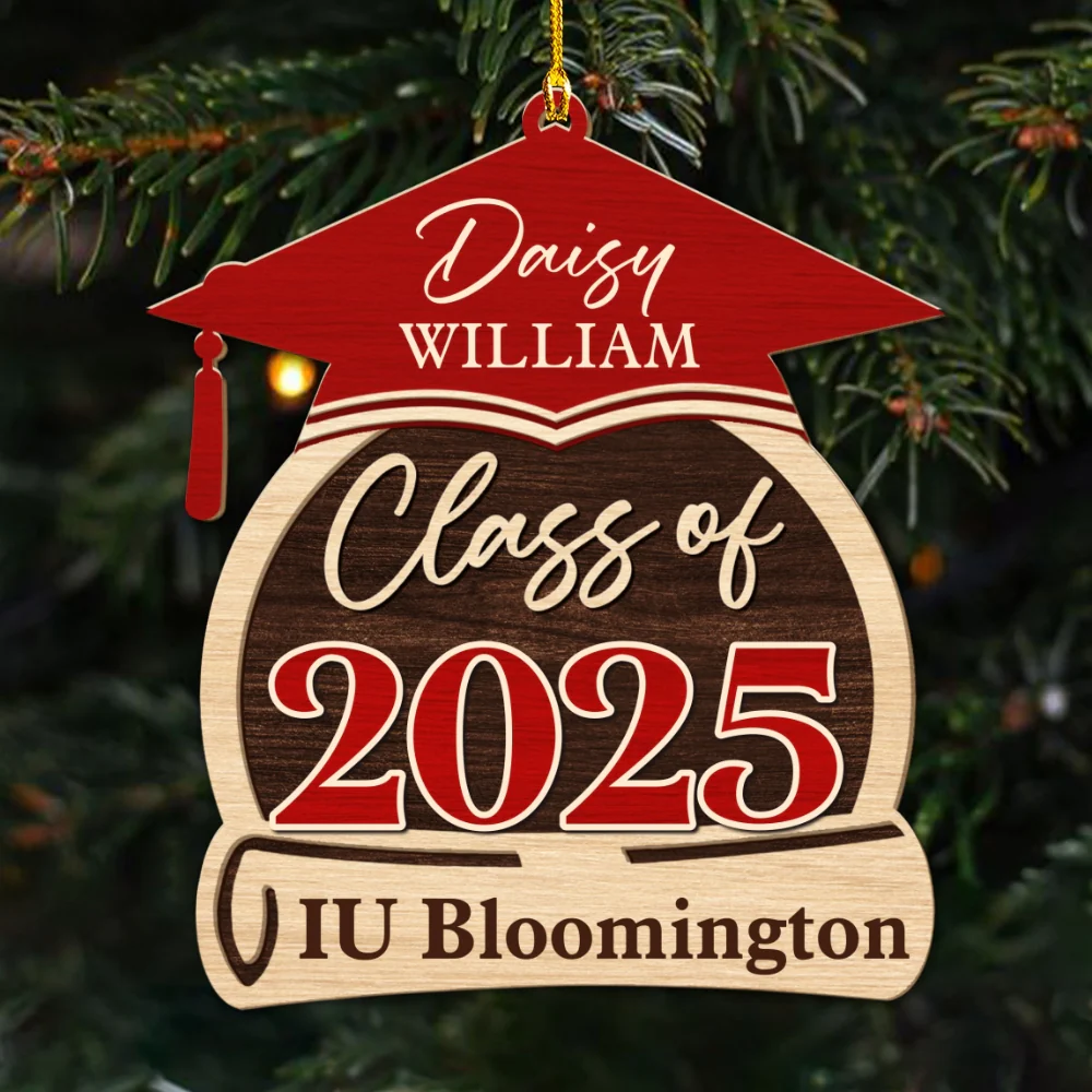 Next Chapter Starts Now - Personalized Custom Wood Ornament - Image 5