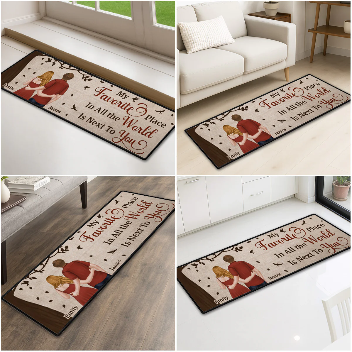 Next To You - Personalized Custom Runner Rug - Image 2