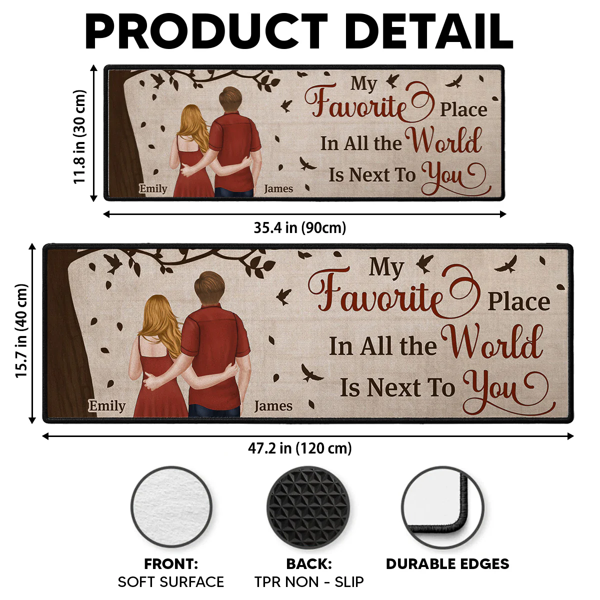 Next To You - Personalized Custom Runner Rug - Image 7