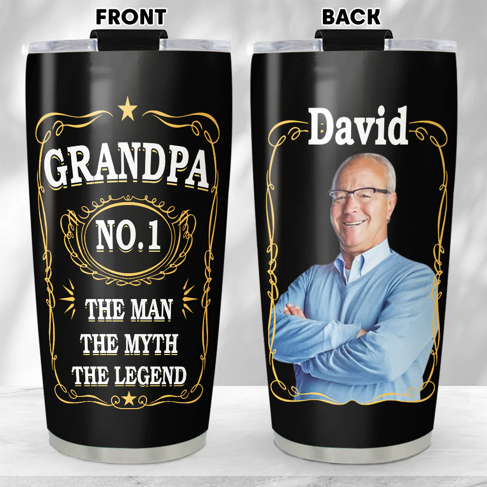 No 1 Dad - Personalized Custom Tumbler - Image 2