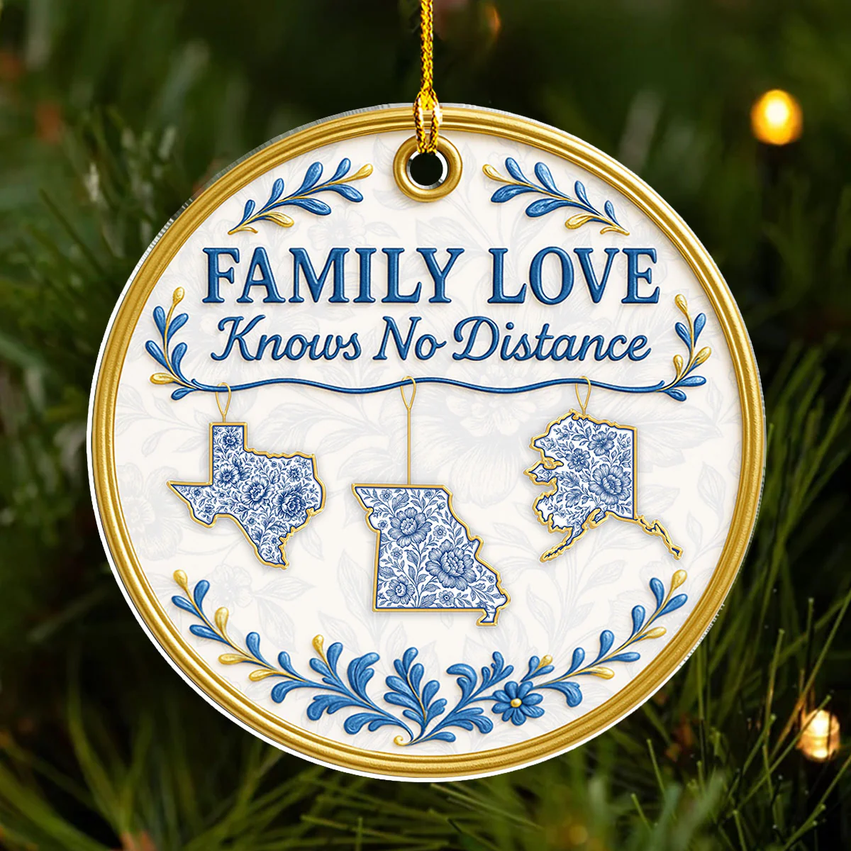 No Distance - Personalized Custom Acrylic Ornament - Image 2