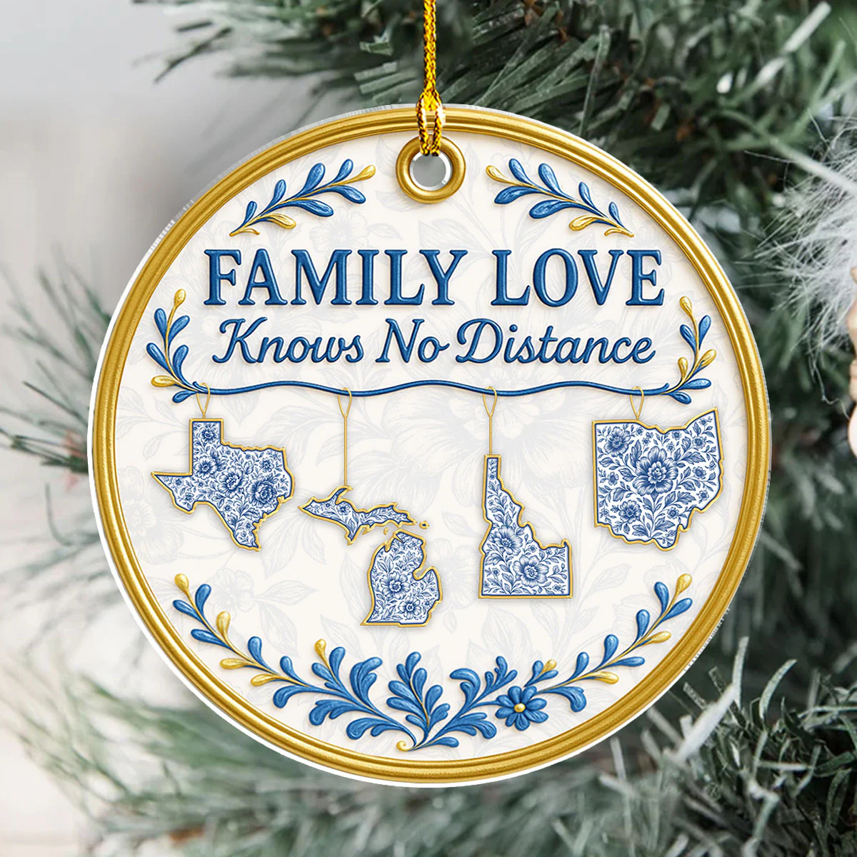 No Distance - Personalized Custom Acrylic Ornament - Image 4