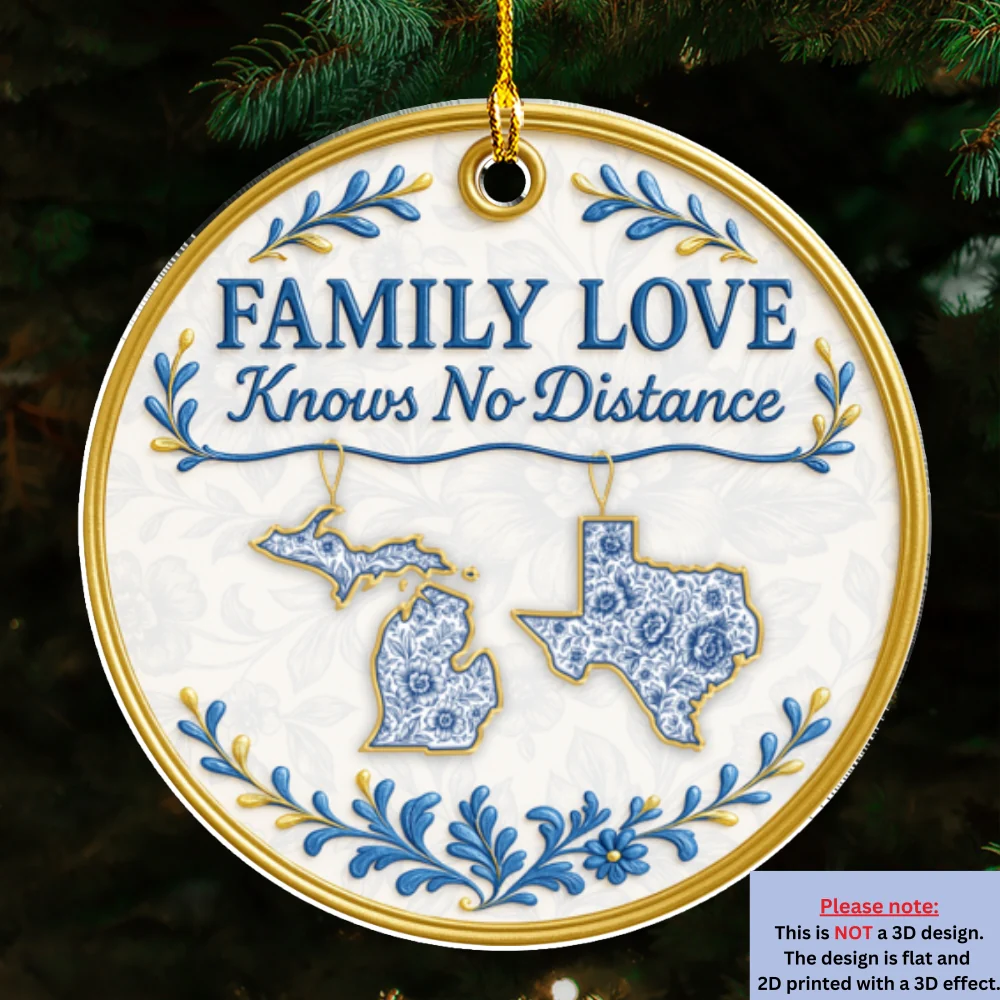 No Distance - Personalized Custom Acrylic Ornament - Image 6