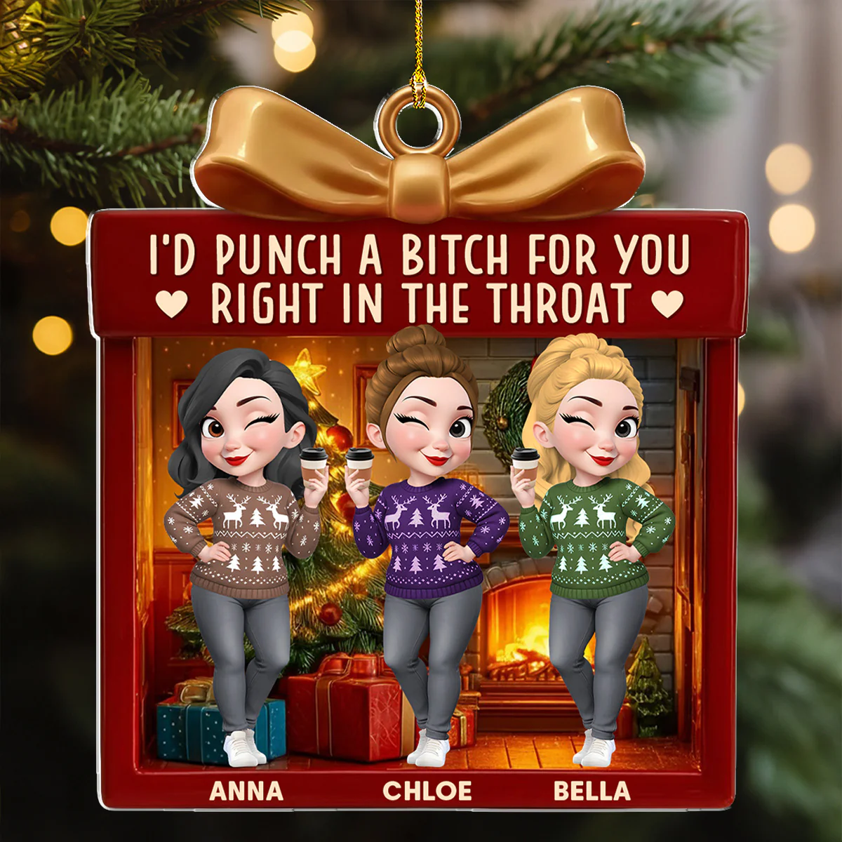No Gift Better Than This - Personalized Custom 3D Effect Acrylic Ornament - Image 2
