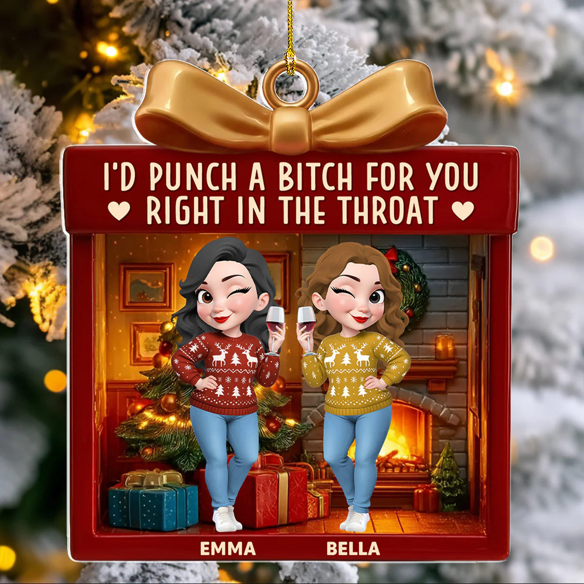 No Gift Better Than This - Personalized Custom 3D Effect Acrylic Ornament - Image 3