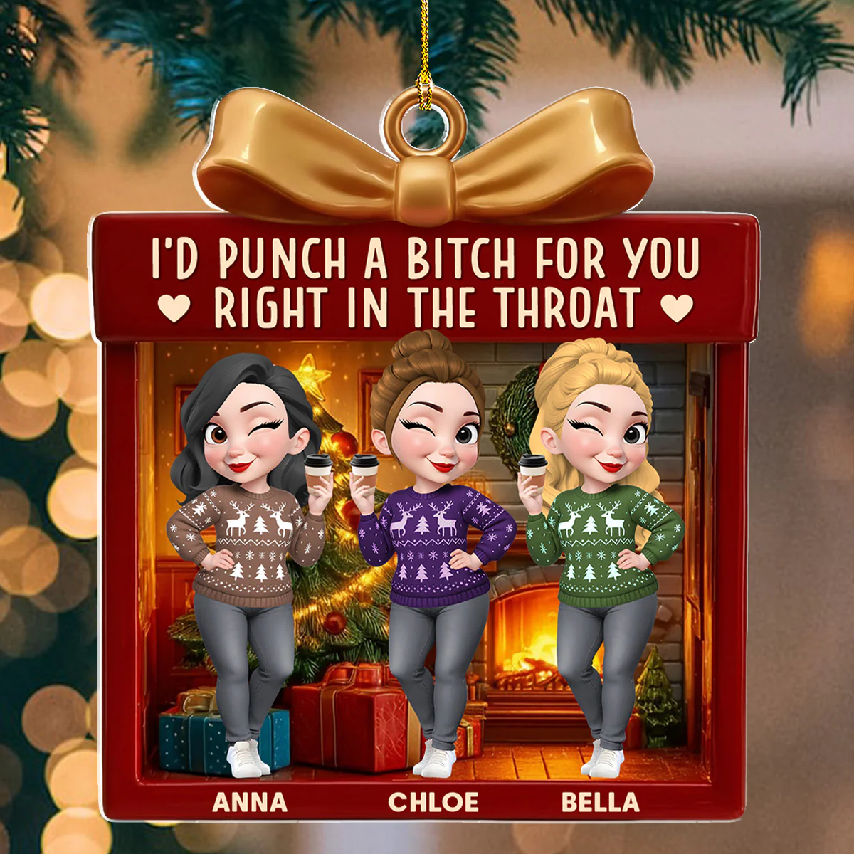 No Gift Better Than This - Personalized Custom 3D Effect Acrylic Ornament - Image 4